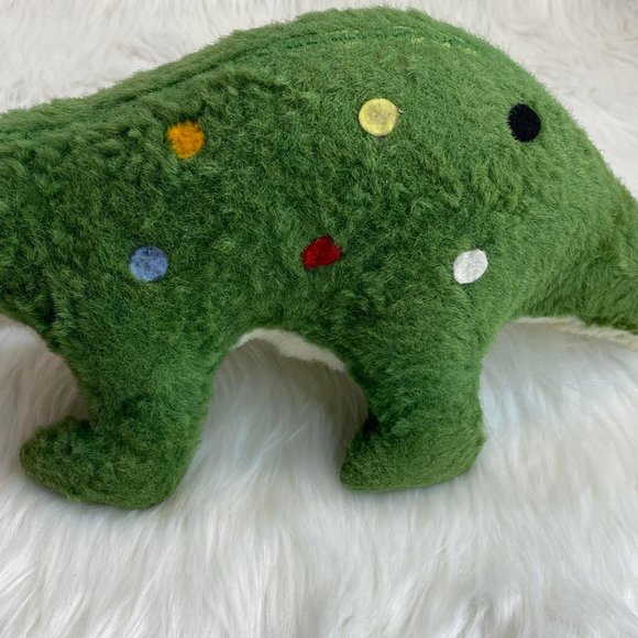 Vintage Polka Dotted Green Brontosaurus Dinosaur 19 1/2" Plush Stuffed Animal - Picture 9 of 13